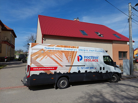 Izolace střechy rodinného domu v Drásově